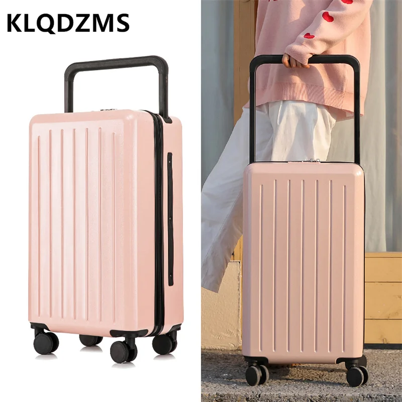 KLQDZMS Student Suitcase ABS+PC Boarding Case 24 Inch Trolley Case Durable 20" Wheeled Travel Bag Carry on Travel Luggage