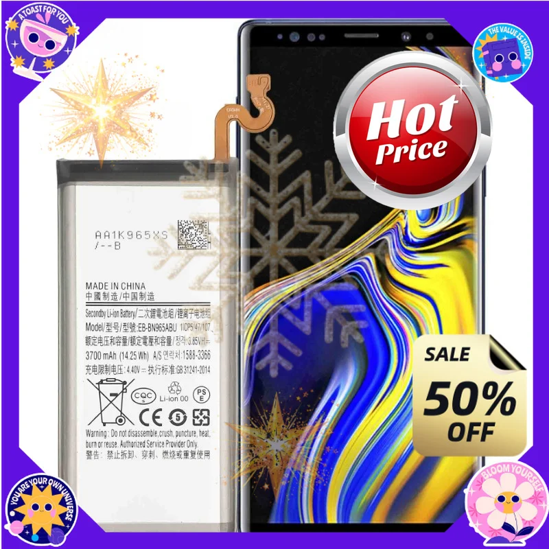 SWZY 3.8V 4000mAh EB-BN965ABU Mobile Phone Battery For Samsung Galaxy Note9 Note 9 N960U SM-N9600 SM-N960F N9600 SM-N965F Batter
