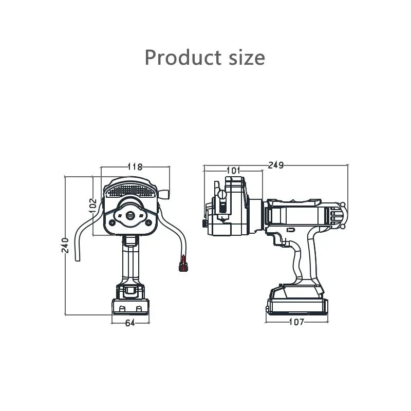 JIHPUMP Handle Peristaltic Pump with YZ2515X Peristaltic Pump Head Portable Sampler For Liquid Dosing