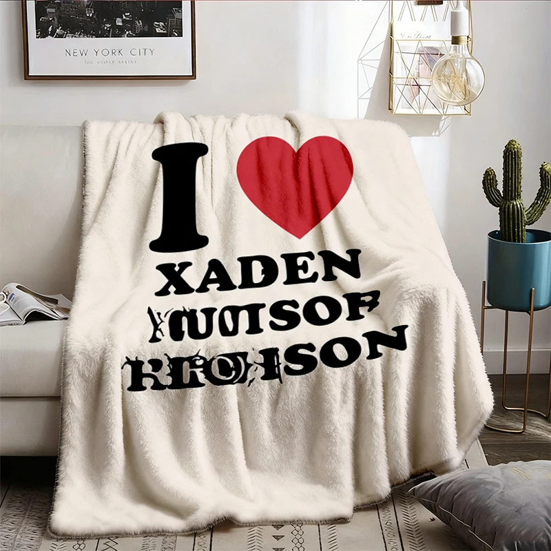 I Love Xaden Riorson Soft Blanket, Xaddy Fan Comfy Blanket, Fourth Wing Inspired, Fantasy Bookish Gift