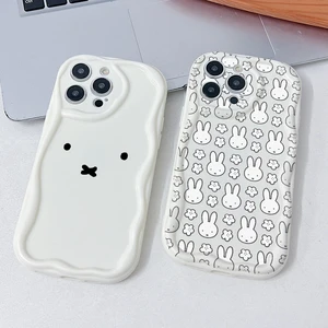 Coque de téléphone Mignon Lapin pour Samsung Galaxy S25 S24 S23 S22 S21 Ultra Plus 5G S20 FE 3D Wave Soft M-Miffies Capa Cover Funda 10 meilleures coques de téléphone Samsung Mimco en vente - No 1