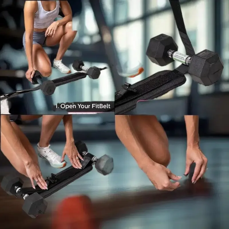 Accesorio de ejercicio con mancuernas: 1 cinturón de peso para puente de glúteos y empuje de cadera