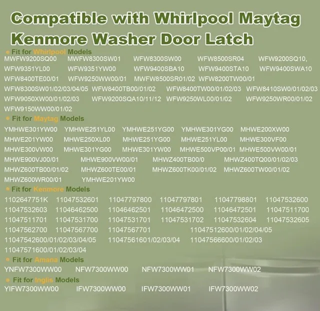 WPW10253483 OEM مفتاح قفل الباب يناسب دوامة W10253483 8540772 8540 #4