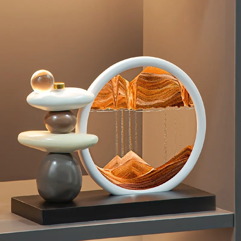 

Time flies, sand paintings, decorations, living room, TV cabinet, wine cabinet, light luxury, high-end home decor, office