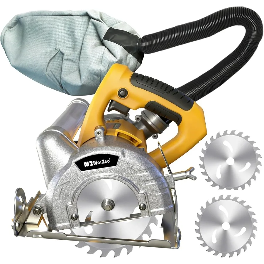 

Mini Circular Saw Corded4"and5" Electric Wood Saw with Vacuum Dust Bag 0-45° Cutting Bevel Max Cutting Depth 1.6" 90° 1.28"(45°