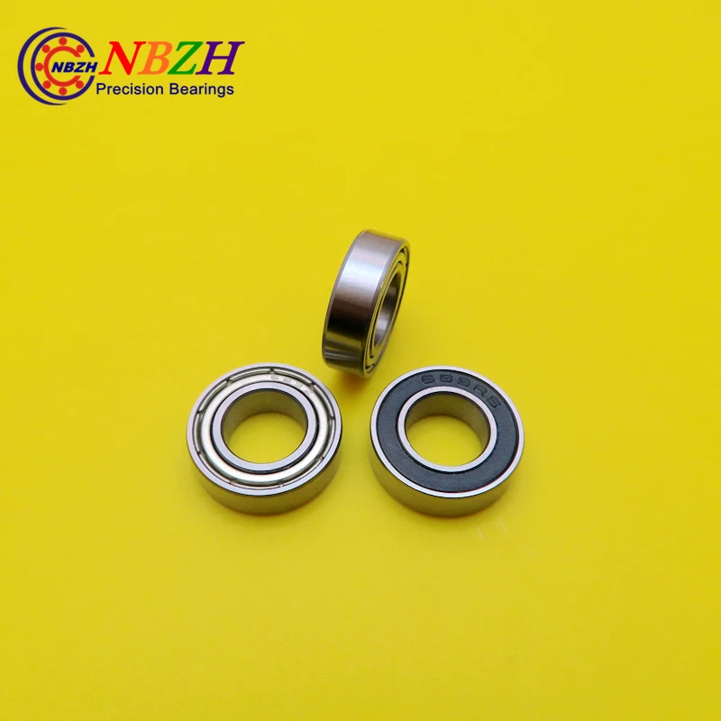 Free Shipping NBZH Bearing50pcs The Rubber Sealing Cover  Thin Wall Deep Groove Ball Bearings 689-2RS 9*17*5 Mm