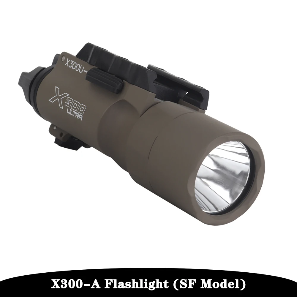 WOSPORT X300U 800 Lumen Flashlight Mount The Lamp On Glock/Cz-75/Lightweight Magazine Gun/Tactical Helmet M-LOK Plate