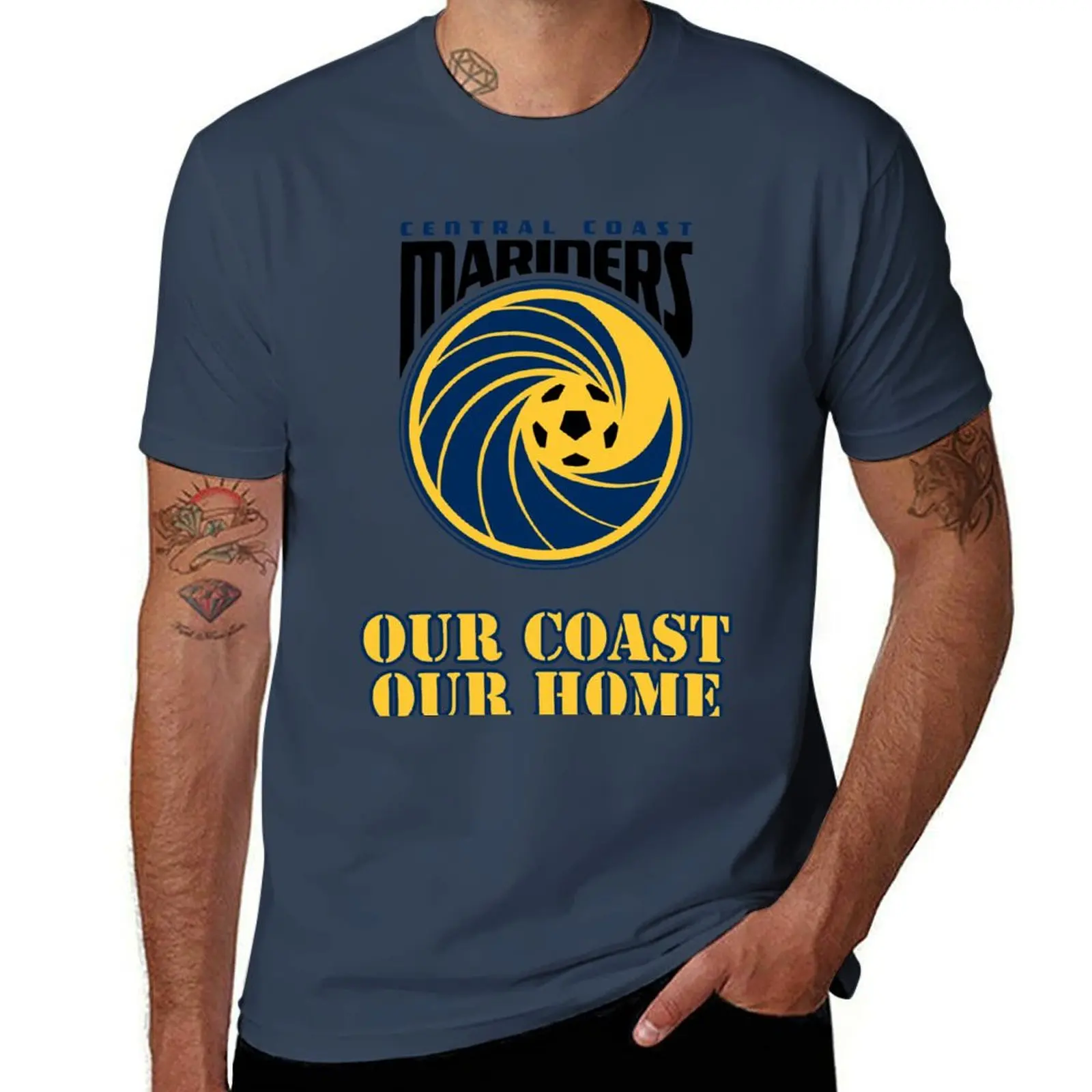 

CENTRAL COAST MARINERS FC T-Shirt Basic Solid Color Short Sleeve Cotton Top