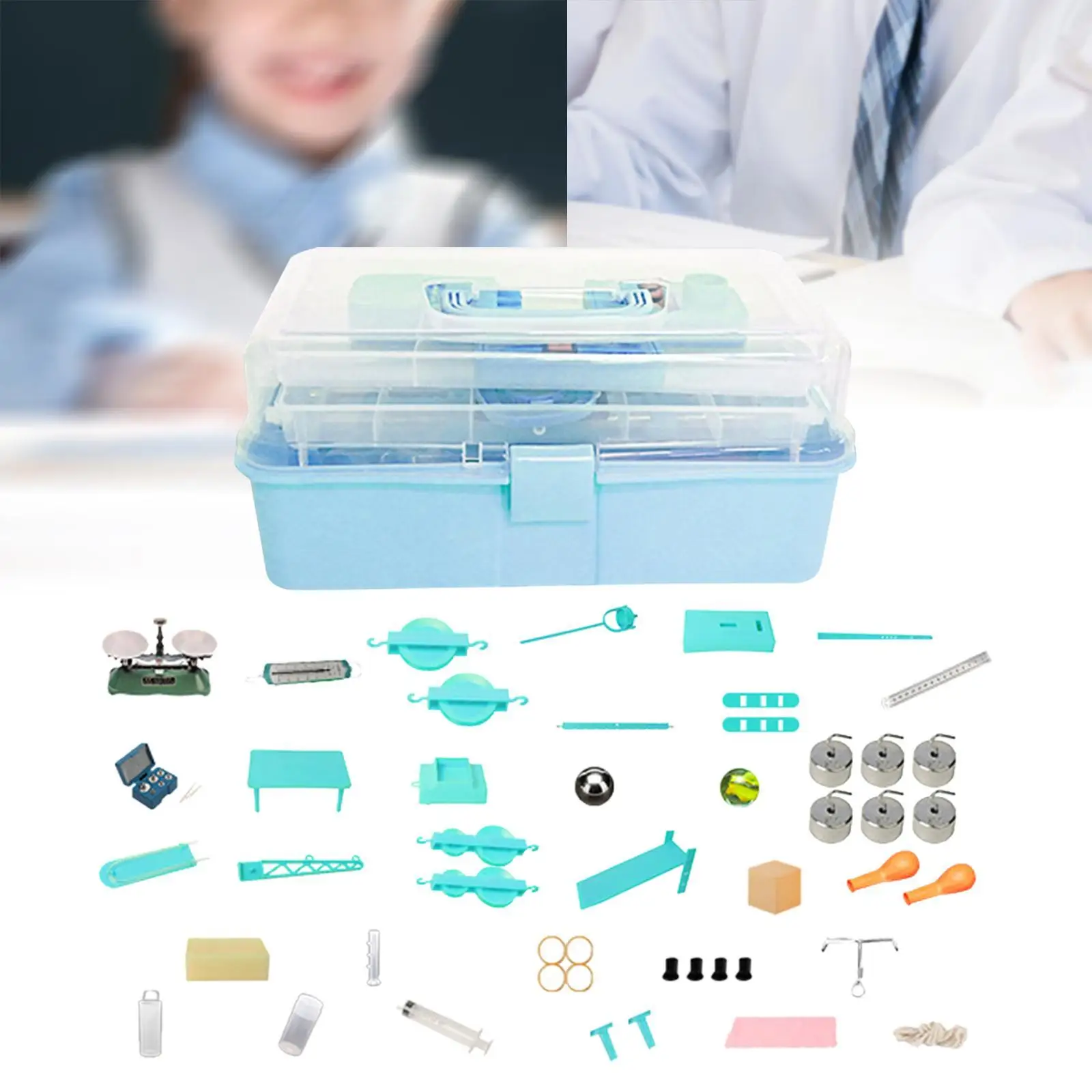 

Mechanics Experiment Box Sturdy Educational Tool Multipurpose Hands on Skills Lever Pulley System Set for Middle School Students