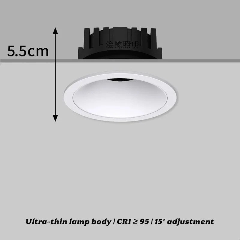 Embedded Ultra-Thin LED Downlight for Modern Minimalist Indoor Ceiling Lighting, Suitable for Living Room, Corridor, and Bedroom