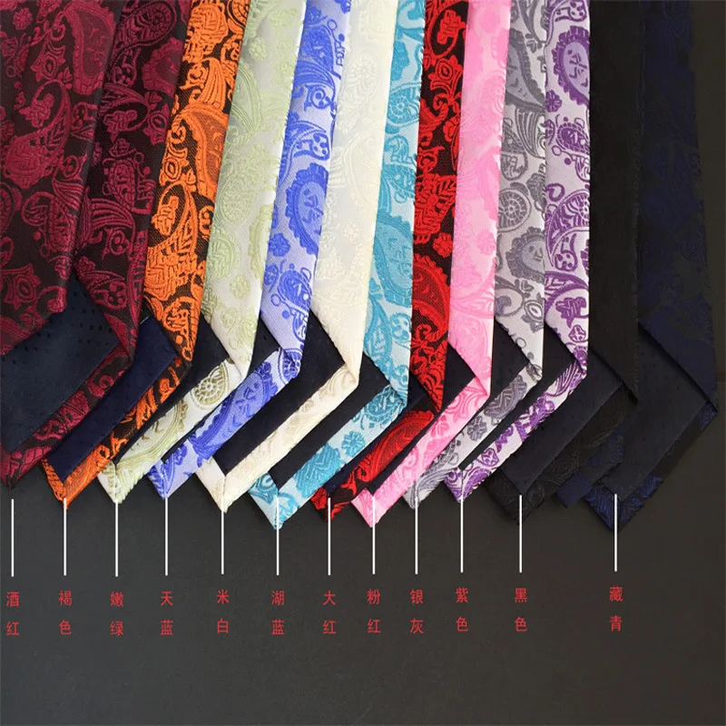 18 colori Classic Paisley Fiore Jacquard Lavorato a telaio 100% degli uomini di Seta Cravatta del Legame della Festa Nuziale di Affari Cravatta Al Collo cravatta