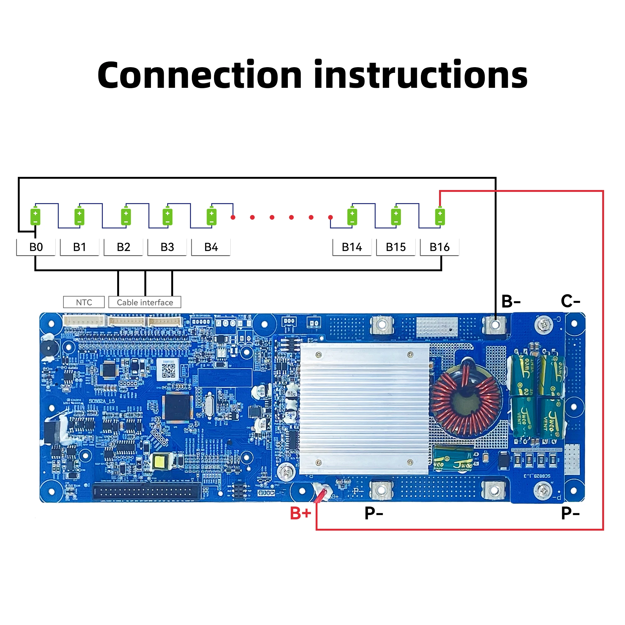 XJ 3S 4S 5S 3.2V 3.7V BMS 12V 21V 100A Li-ion LMO Ternary Lithium Battery Circuit Board Li-POLYMER Balance Charging