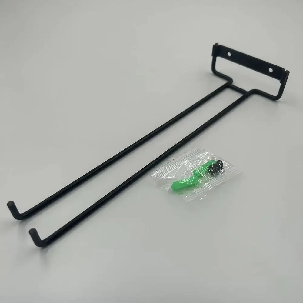 High-Quality Black Iron Wall Mounted Stemware Holder Goblet Hanging Rack Wine Glass Bar Organizer