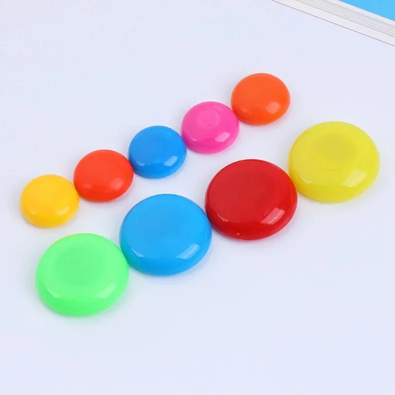 10ps Magnetic Sticker 3cm Magnetic Whiteboard Nail Colorful Refrigerator Sticker Round for Home School Decoration Display Holder