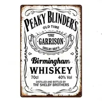 Vintage Bar Whisky Plaque Metal Club Tin Metal Logo Badge Girl Decor Garage Club Bar Men's Cave Bar Cafe Wall Decoration