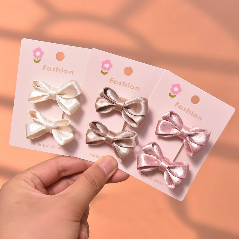 20ペア-ロット（40個）、insホットミニリボンボウヘアクリップ（赤ちゃん用）