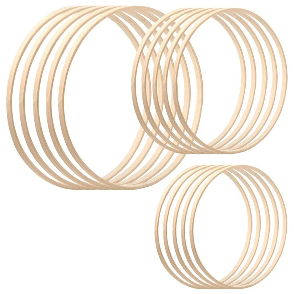 

Bamboo Floral Hoop 15 Pack 3 Sizes Dream Catcher Bamboo Wood Circle Ring for Wedding Decor Dream Catchers and Crafts