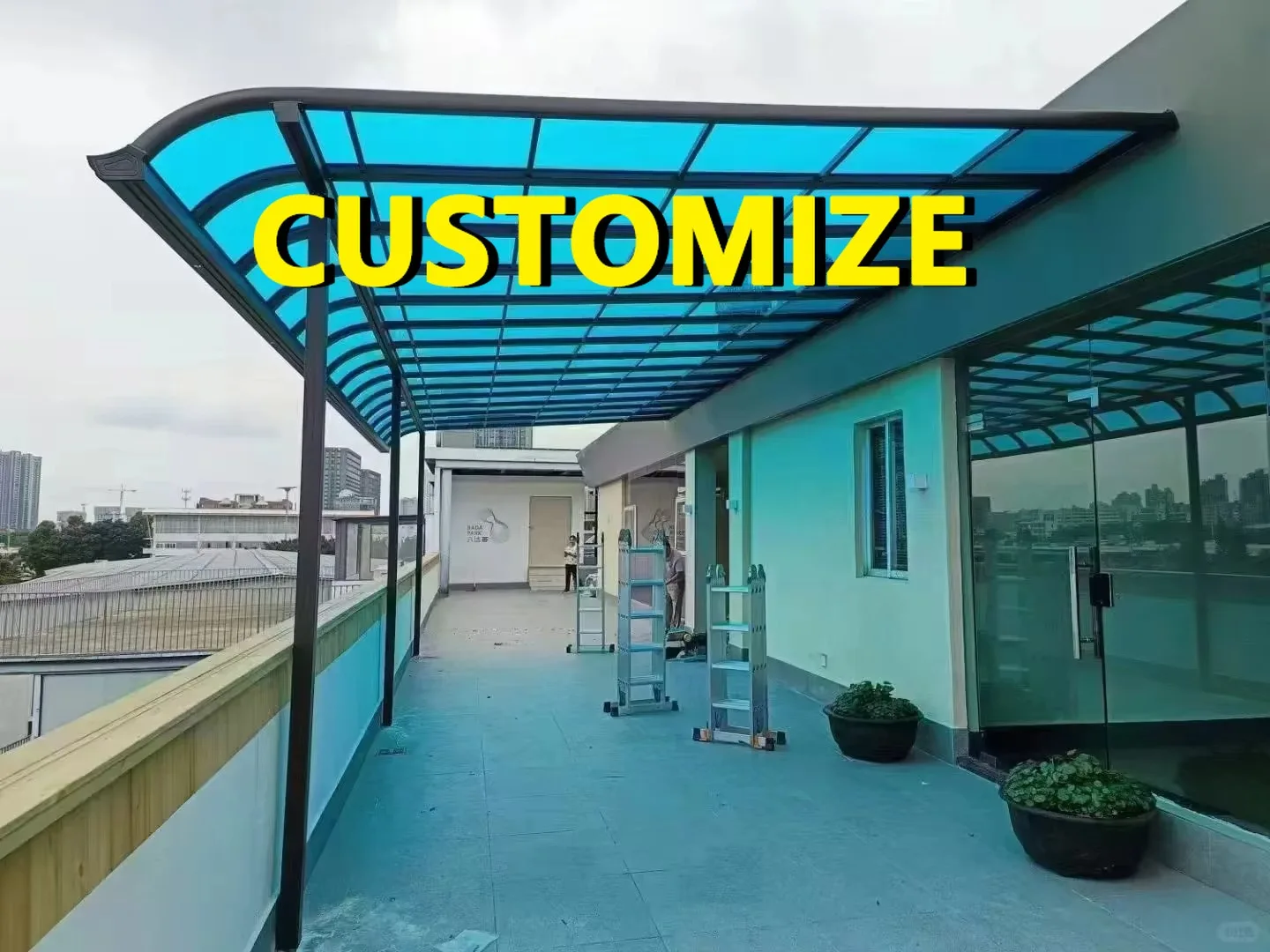 

Any Size Custom Rustproof Aluminum Alloy Outdoor Patio Canopy Anti UV Polycarbonate Roof Balcony Garden Weather Resistant Cover