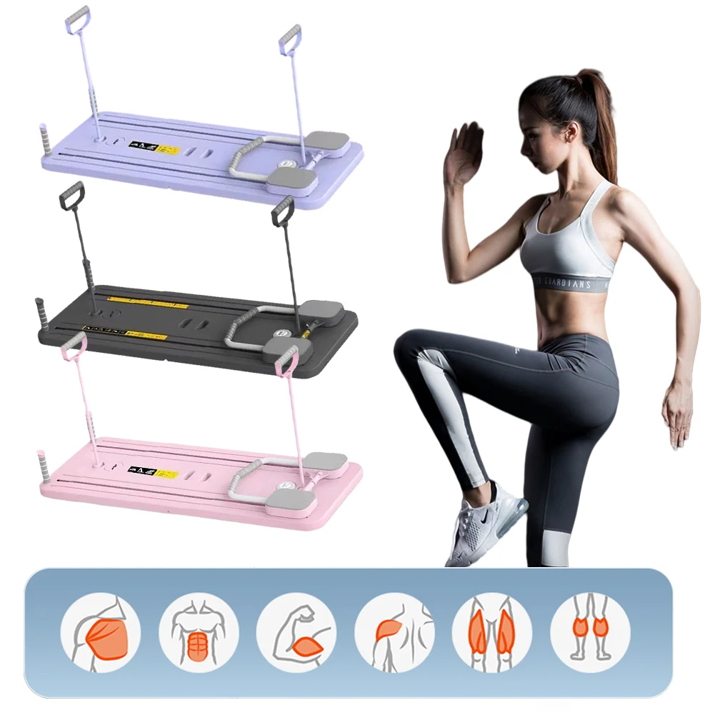 

Multifunctional Fitness Board Exercise Machine Non Slip Workout Board with Timer Push Up Board Foldable for Full Body Workout