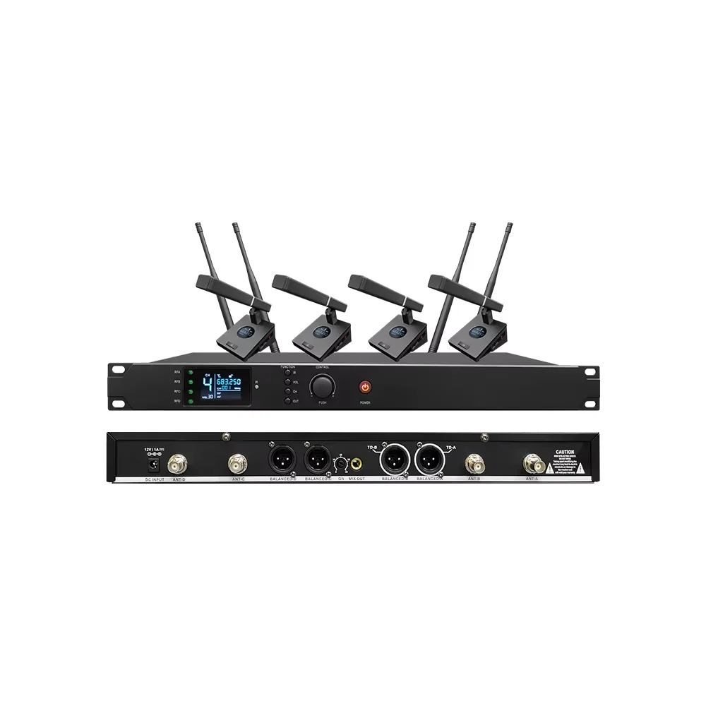 

Professional 400CH Wireless Microphone Model M-XU2040-B1L LCD Display Live Performance True Diversity Spectrum