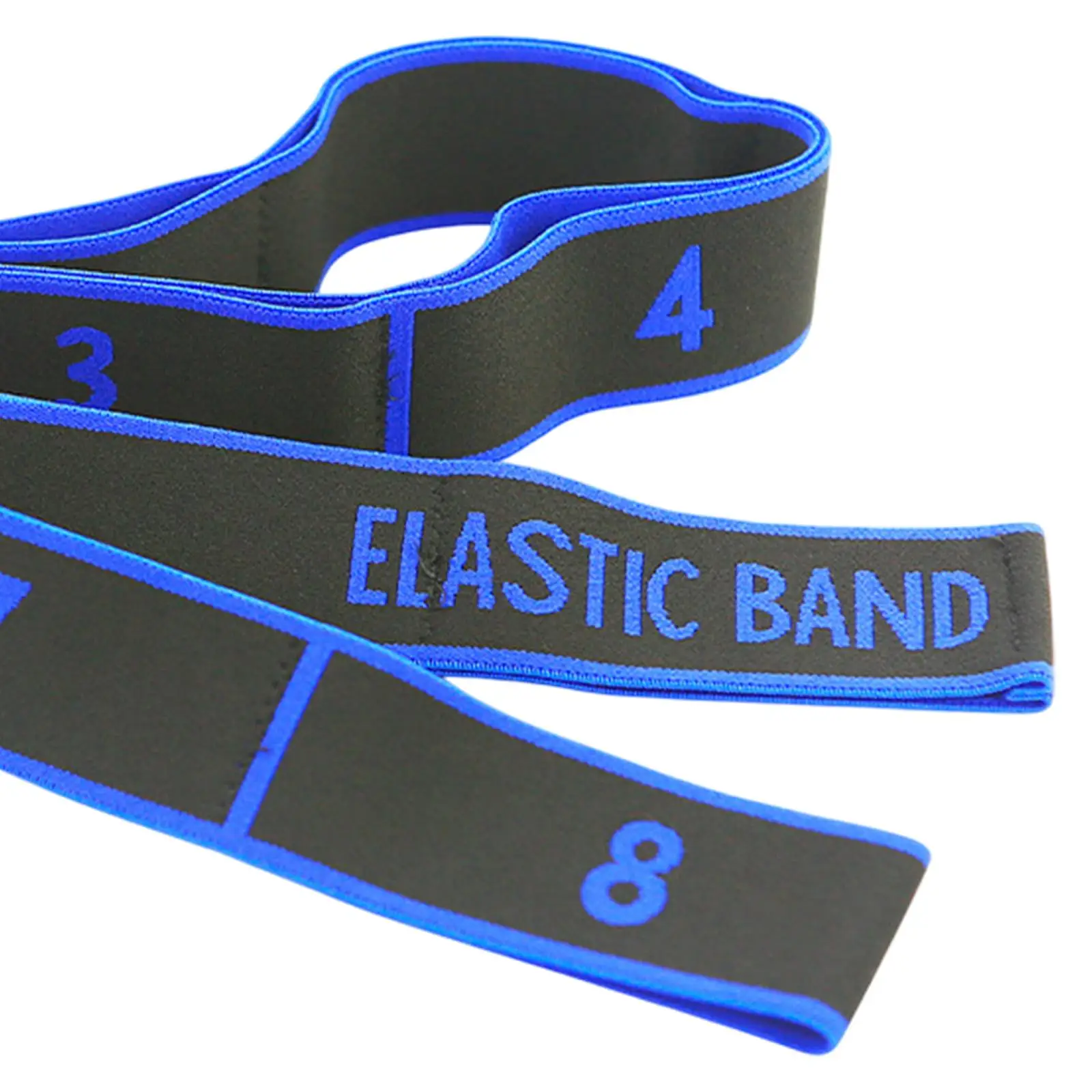 Yoga Stretching Belt 8 Section Resistance Band Flexible Exercise Strap for Home Fitness Pilates Stretching and Dance Workouts