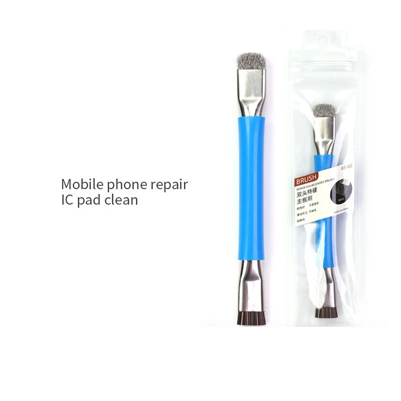 BS-02 Double-Head Anti-Static Cleaning Brush for Mobile Phone Electronic Motherboard PCB Cleaner Repair Tools Cleaning Brush