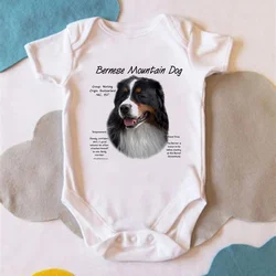 Bernese Mountain Dog Print Clothes For Newborn Home Casual Soft Infant Pajamas Baby Bodysuits Oversized Harajuku Toddler Romper