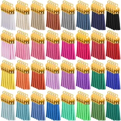 Vintage Leather Suede Tassels for DIY Craft, Mini Gold Hat Tassels, Earring Accessories, Jewelry Finding, Phone, 3cm, 10Pcs