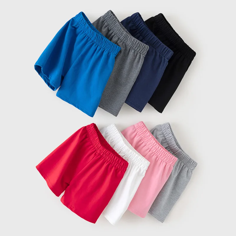 2026 New Pure Cotton Kids Shorts Casual Sports Capri Pants For Boys Girls Baby
