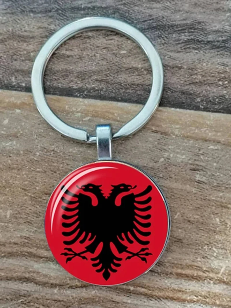 Southern European Flag Hanging Key Spain Italy Portugal Greece Romania Croatia Andorra Flag Hanging Keychain