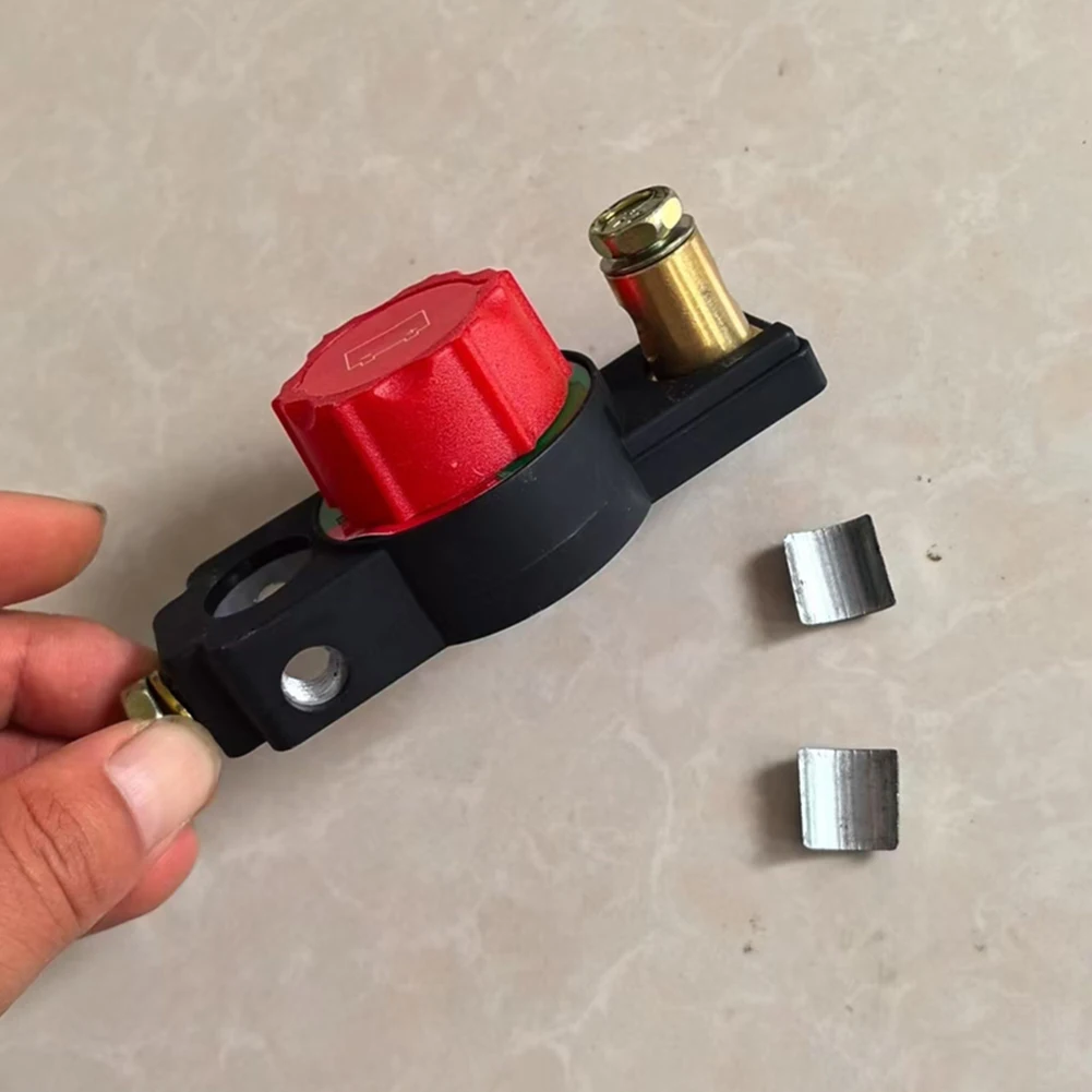 1pc Car Battery Cut-off Switch 12V/24V Car Battery Disconnect Isolator Power Efficient For Battery Negative Terminal 15-17MM