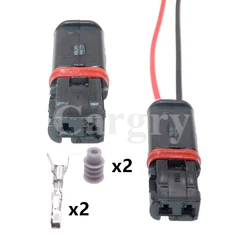 1 Set 2P 872406501 AC Assembly Automobile Wiring Harness Waterproof Socket 872-406-501 Car Plastic Housing Sealed Connector