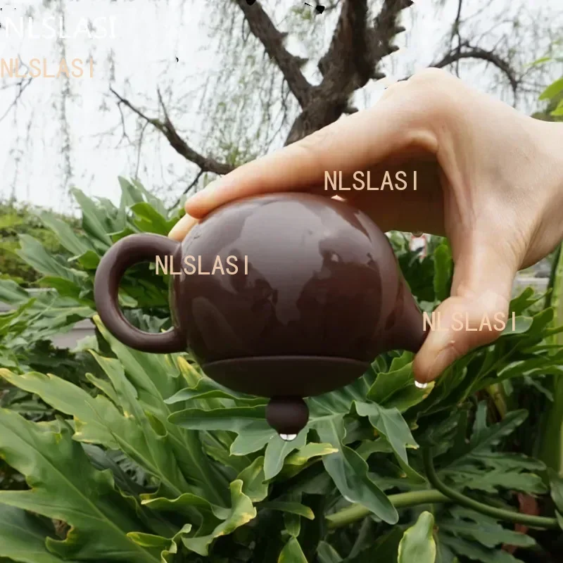 NLSLASI Authentic Yixing Tea Pot Purple Clay Xi Shi Teapot Ore Beauty Kettle Suit Puer Chinese Tea Set Etiquette Supplies