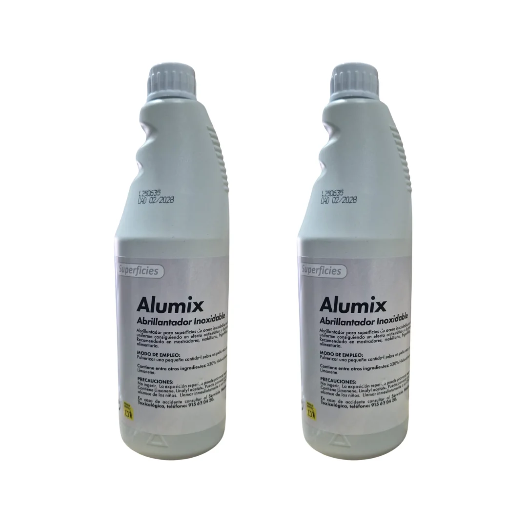Limpiador de Acero Inoxidable Alumix 750 Ml - Protección Antiestática y Brillo Duradero - Marca CIDAL      2 unidades