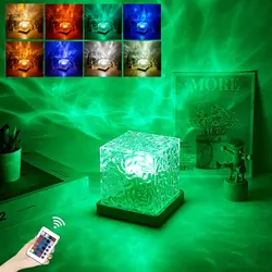 Northern Lights Ocean Wave Projector Light 16 Colors Wave Night Light Aurora Lamp with Remote Control for Office Bar Restaurant