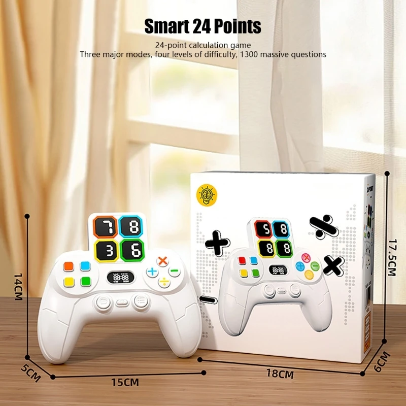 Transportable Mathematics Learning Device For Kids 1300+ Leveled Riddles Parent Child Participatory Game With Safe 15UB