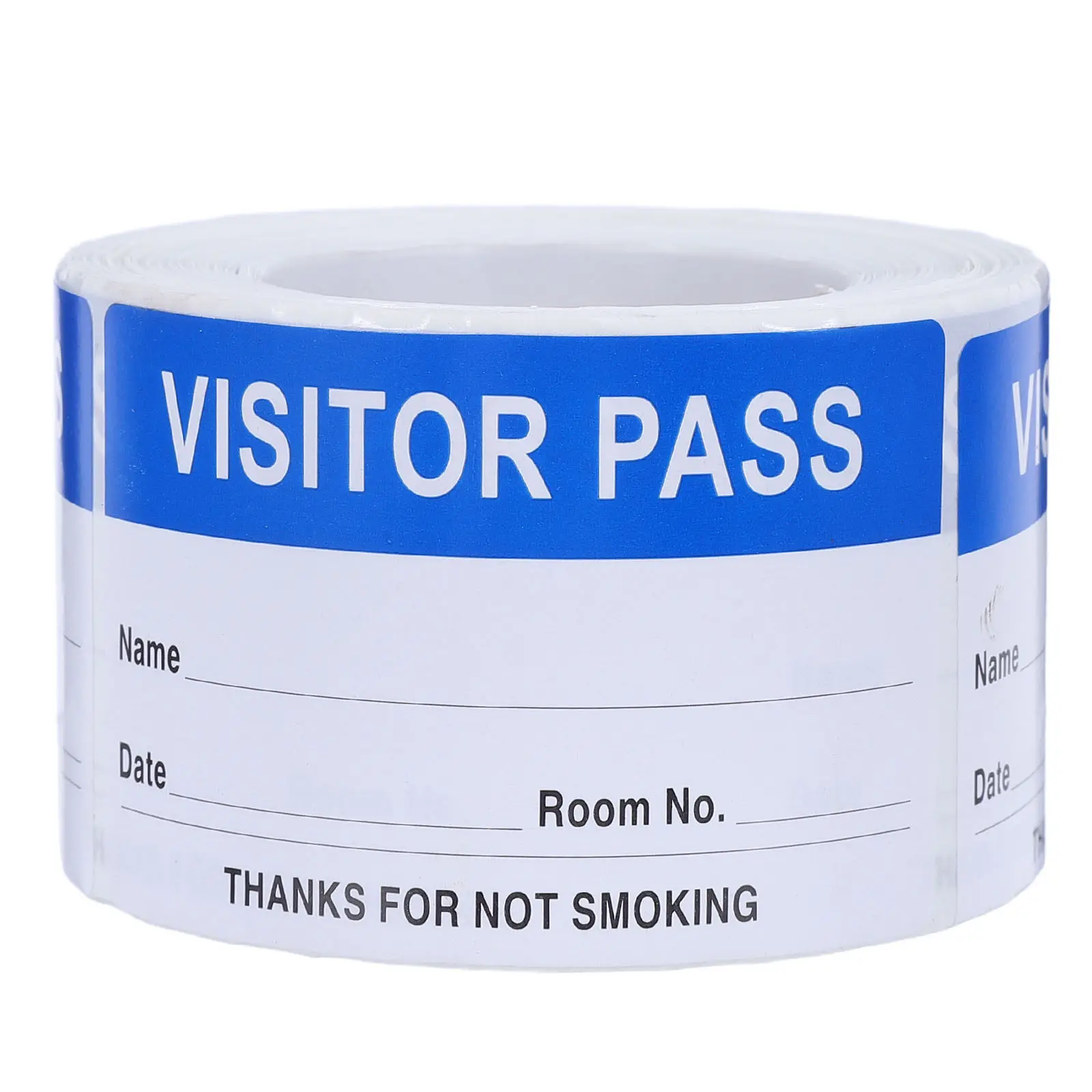 300Pcs Visitor Badge Labels Blue Self Adhesive Writable Name Sticker Temporary Identification Pass for Visitor Management Office