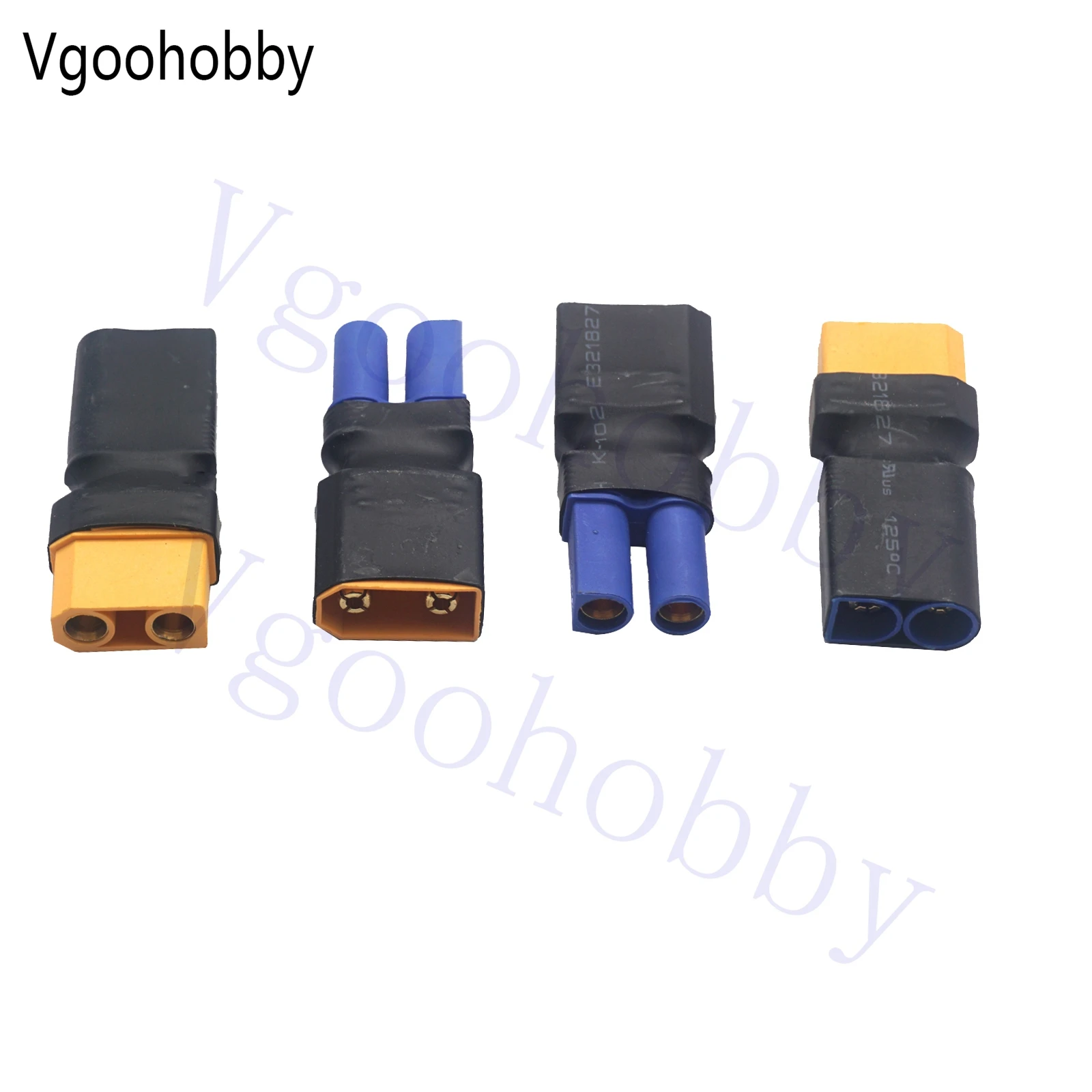 2Pairs XT90 Plug to EC5 Style Male Female Connector No Wire Adapter for RC FPV Battery Charging ESC