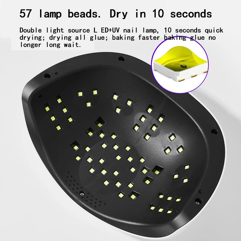 Quick Drying Nail Phototherapy Machine UV LED Double Light Source Nail Baking Lamp 150W Dryer Uv Light for Gel Nails Nail Tools