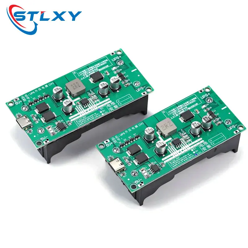 Type-C 15W 3A 18650 Lithium Battery Charger Module DC-DC Step Up Booster Fast Charge UPS Power Supply / Converter 5V 9V 12V