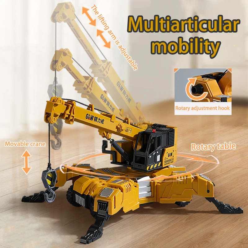 Engineering Vehicle Car Toys Crane Excavator Alloy+Plastic Tractor Boy Transformable Inertial Vehicle Kid for Children Gift