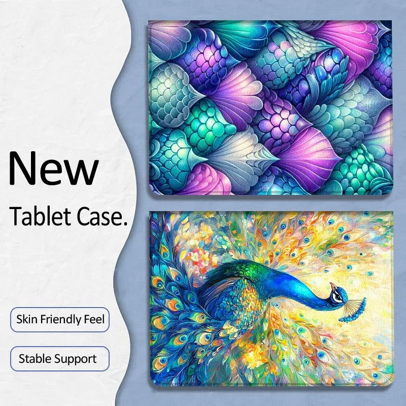 

Colorful Peacock Shining Gift For Xiaoxin Lenovo Tab P12 Extreme Legion Y900 Idea Pro GT 12.1 2025 Foldable Tablet Case
