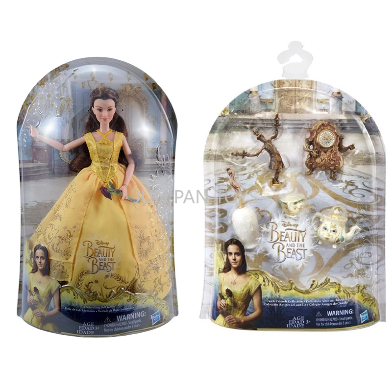 Disney Beauty and The Beast Castle Friends Collection Enchanting Ball Gown Belle Fashion Doll Action Figure Girls Toys Gifts 1pc