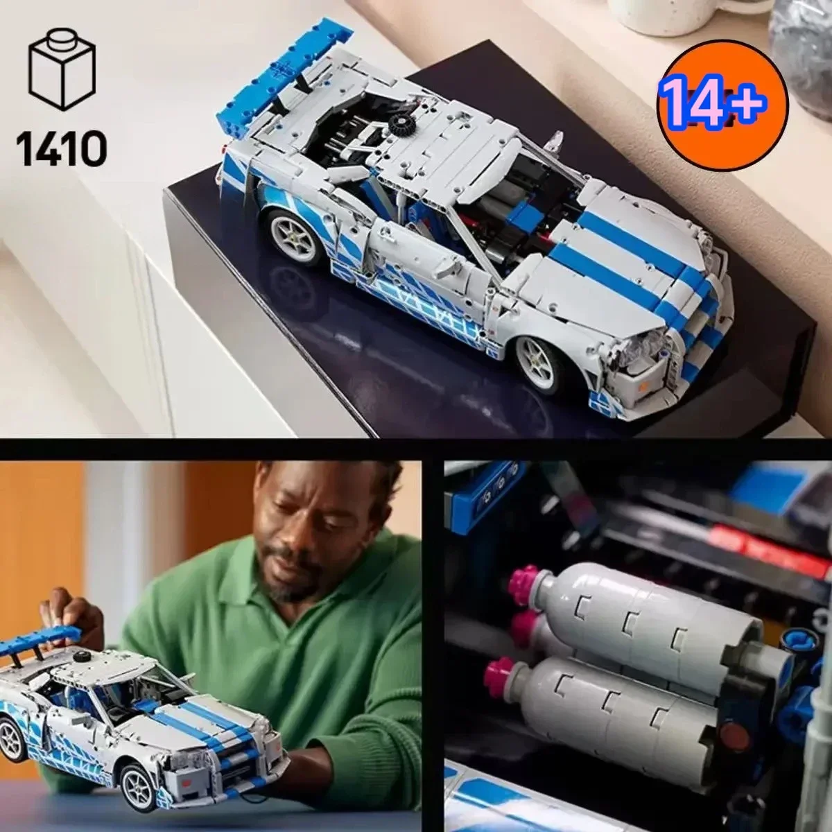 

Disney God Of War GT R34 Sports Car MOC 42210 Building Kit Halloween Christmas Birthday Party Guest Gift For Kids Adults