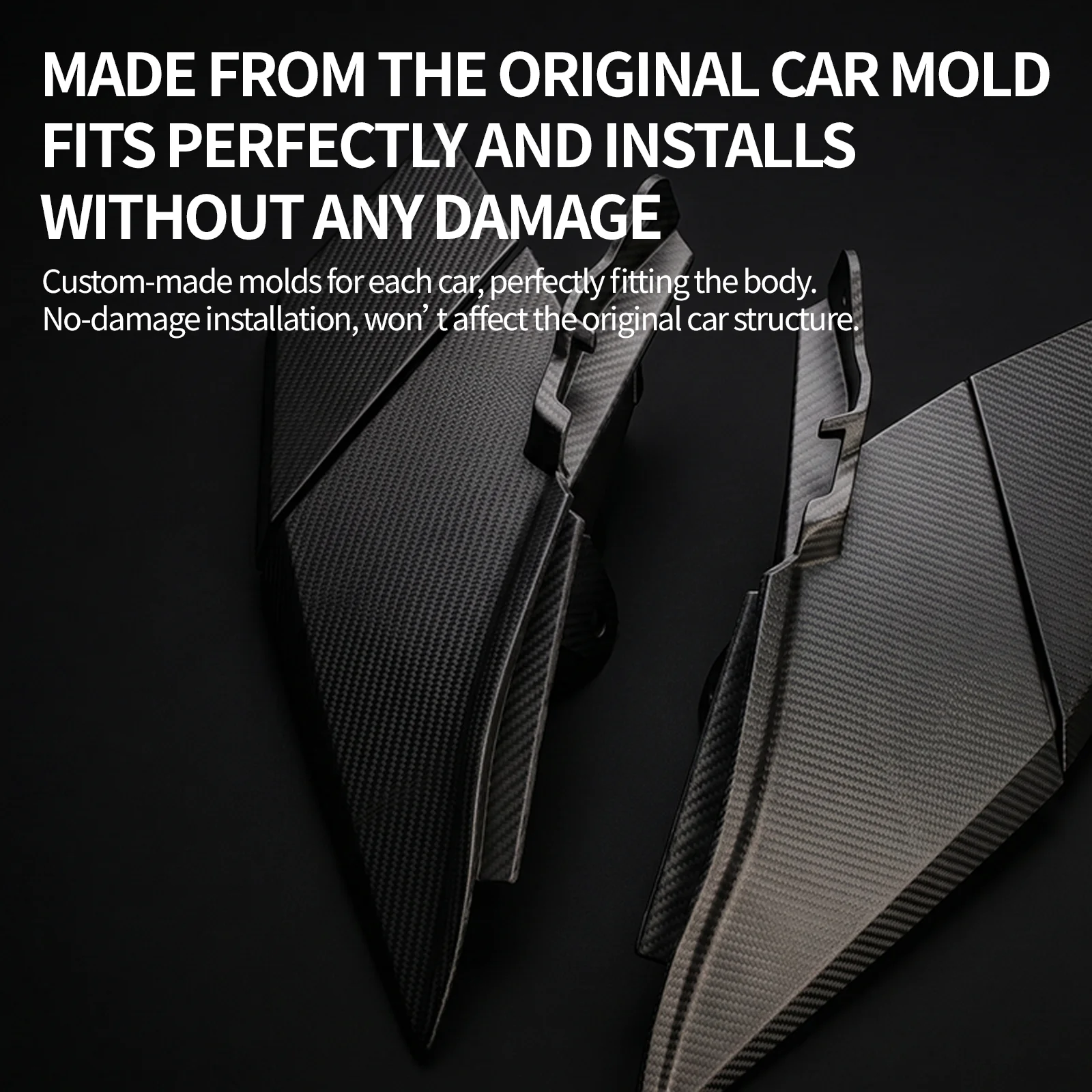 FOR CFMOTO450sr Rotatable carbon-fiber fixed-wing spoiler,motorcycle tuning rear wing,non-destructive brake linkage installation