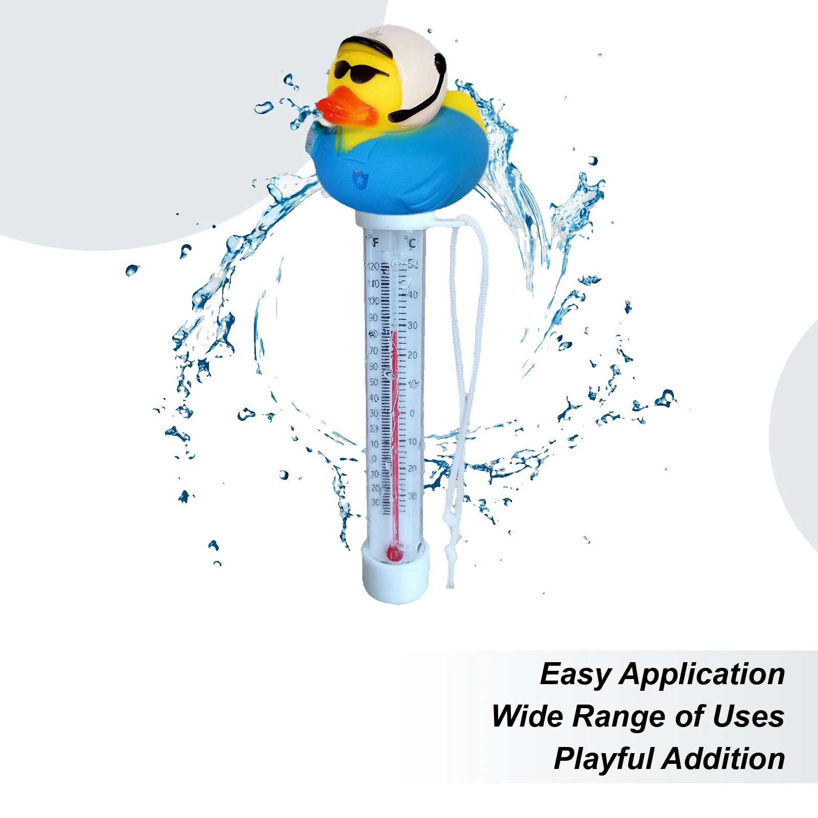 

Измеритель температуры воды в бассейне с мультяшной уткой, точный портативный термометр для бассейна для наружных и внутренних бассейнов