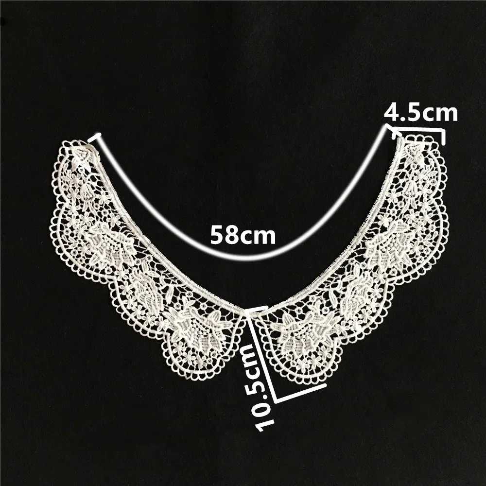 White Hollow Lace Milk Silk Collar Sewn On The Clothes Decorative Applique Neckline DIY Embroidery Wedding Dress Accessories