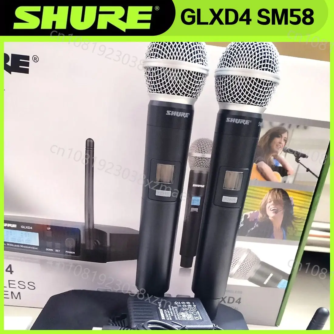 Shure GLXD4 SM58 Wireless 2 Handheld Microphone UHF Dynamic Professional Party Stage Karaoke Microphone GLXD4 SM58 Wireless Mic