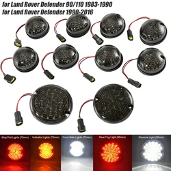 10pcs Car Light Set LED Indicator Light Turn Signals Reverse Brake Tail Lights for Land Rover Defender 90/110 1983-2016