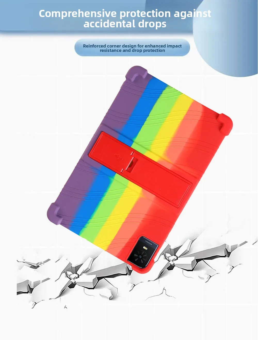 Stoßfeste TPU-Hülle für TCL Tab 10L Gen3 8193A 10.1, Weicher Stoßfänger mit Ständer, Mehrere Farben – Detail 7